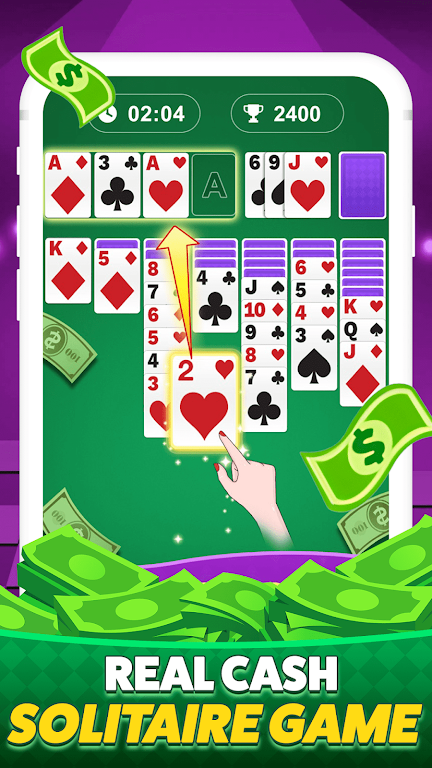 Solitaire Clash-Win Cash ဖန်သားပြင်ဓာတ်ပုံ 0