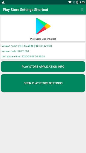 Play Store Settings Shortcut Schermafbeelding 0