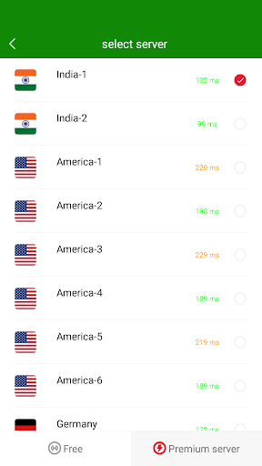 Schermata VPN India - Use Indian IP 1