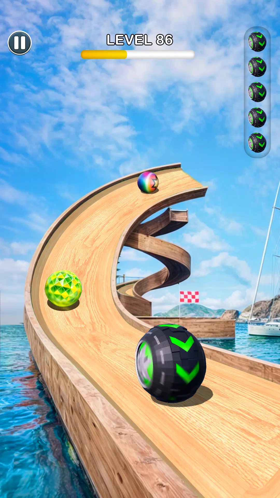 Rolling Ball Sky Escape Schermafbeelding 2