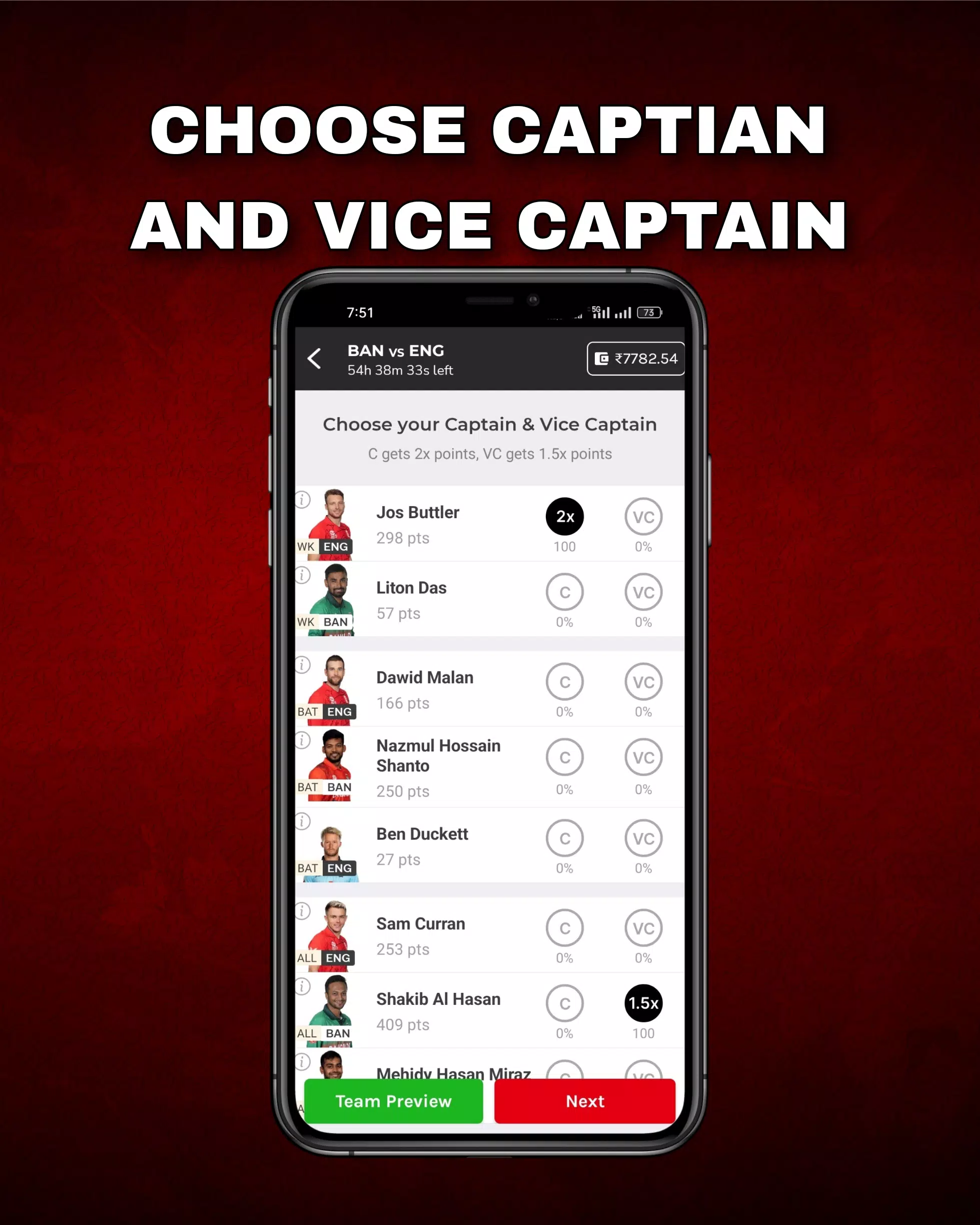 FantPlay11:Fantasy Cricket App Screenshot 3