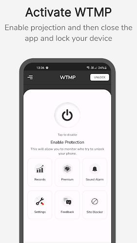 WTMP App: Who Touched My Phone Скриншот 0