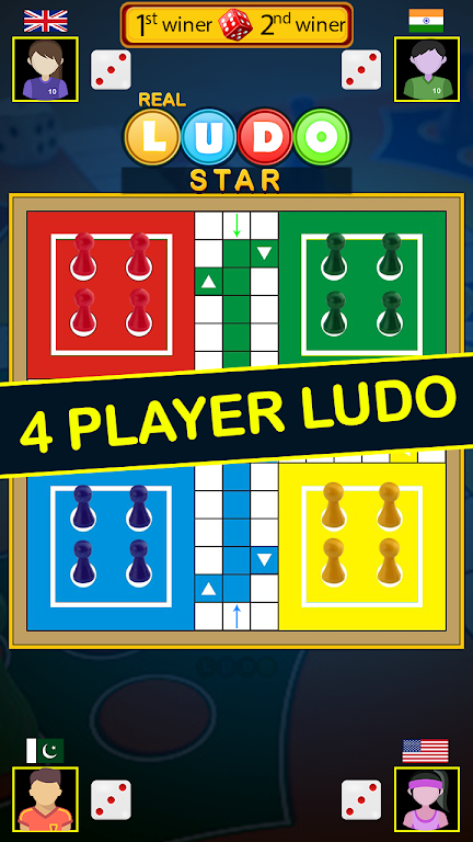 Real Ludo Star King : Board Game ဖန်သားပြင်ဓာတ်ပုံ 1