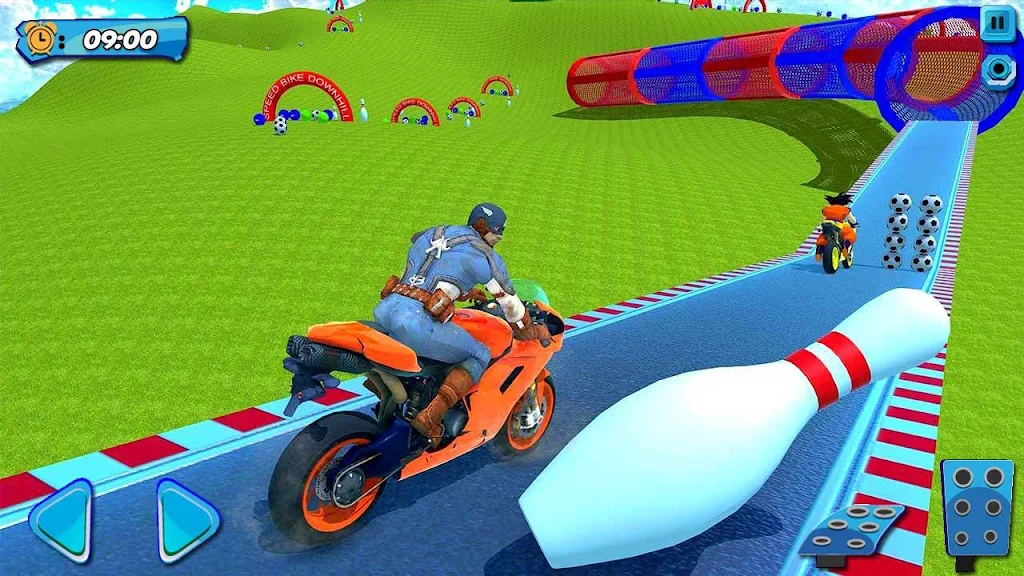 Superhero Bike Stunt Games 3D Captura de tela 2