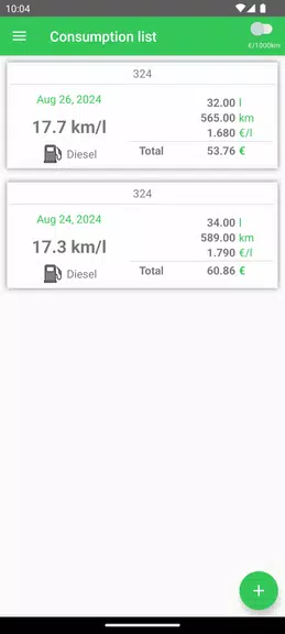 Fuel Consumption Ảnh chụp màn hình 3