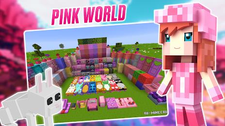 Kawaii Pink Minecraft Mod 2024 Ekran Görüntüsü 2