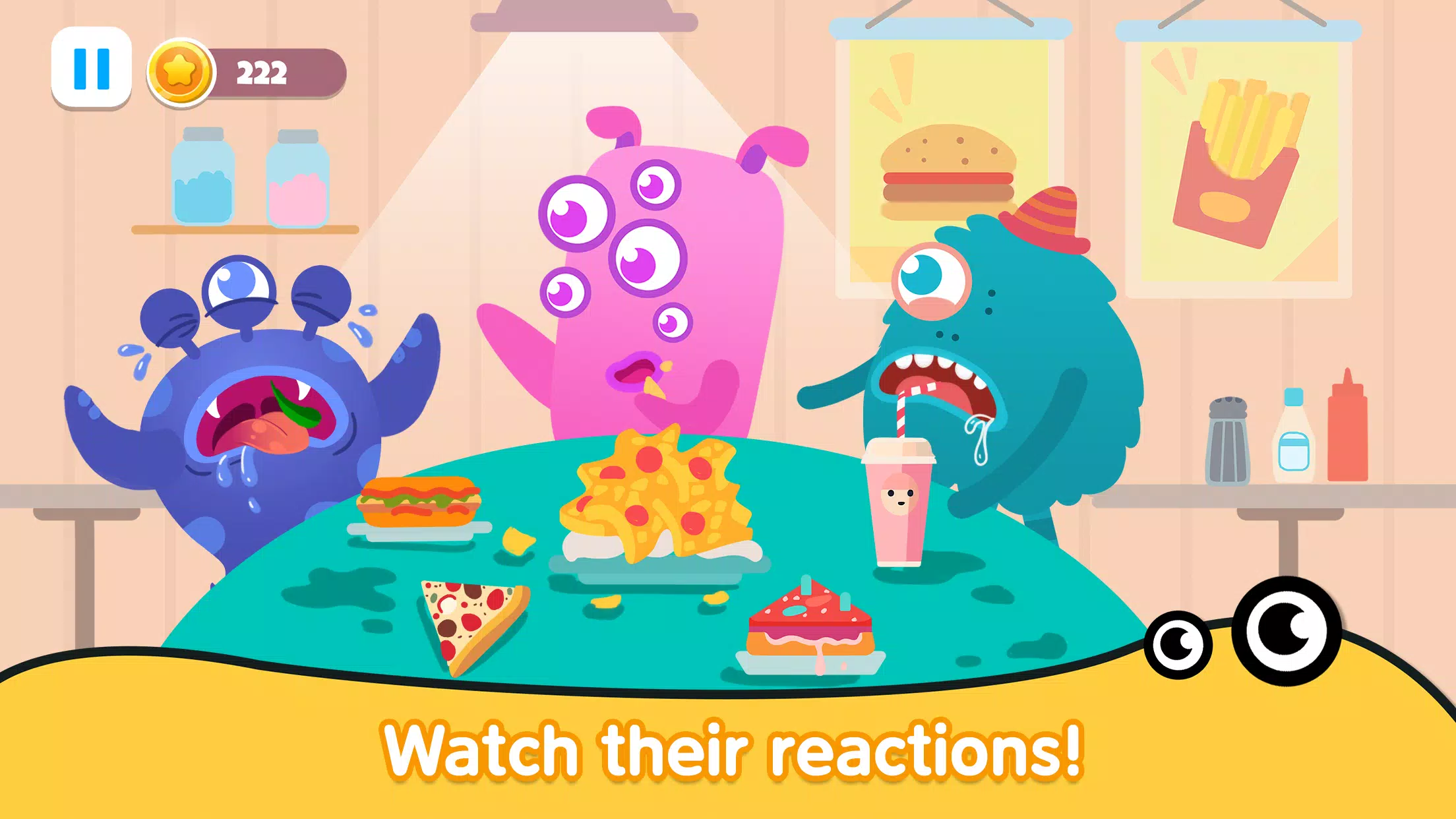 Kitchen monster games for kids Captura de pantalla 2