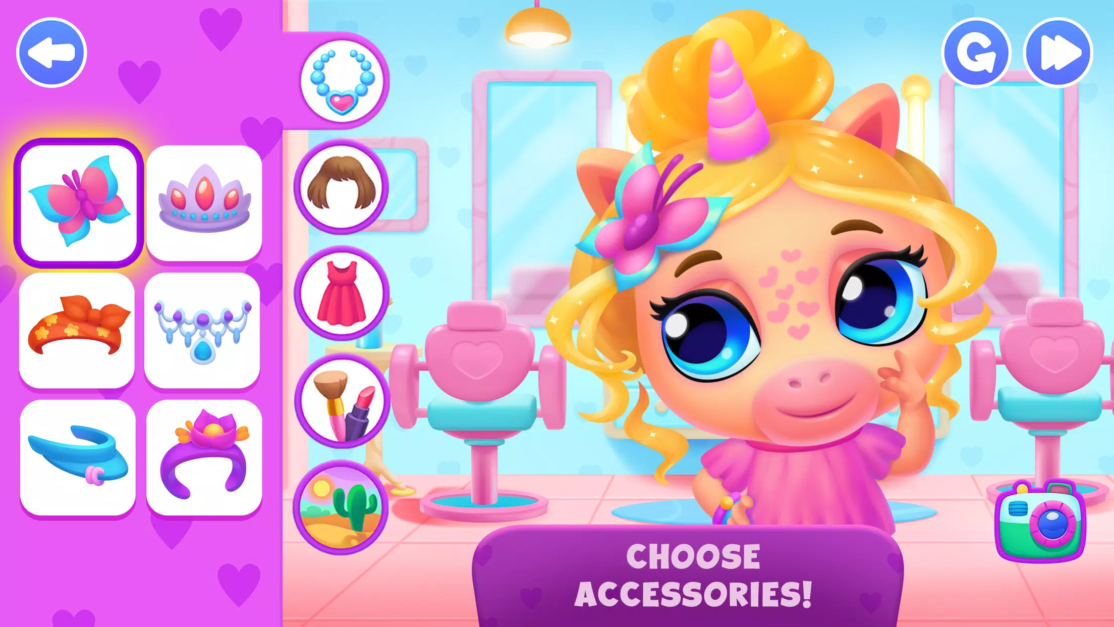 Unicorn Dress up games kids Captura de pantalla 1