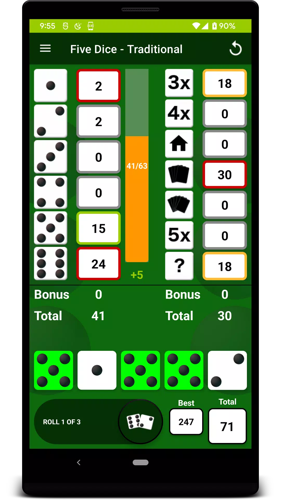 Five Dice Screenshot 1