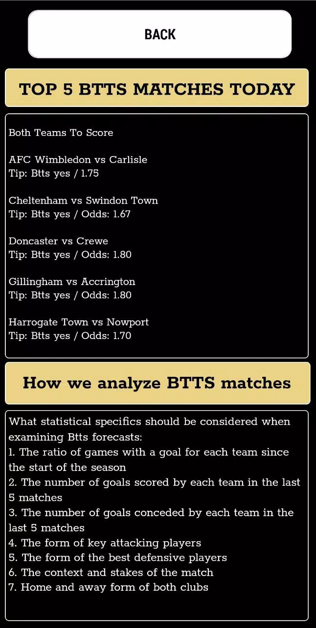 Btts predictions gg/ng Screenshot 3