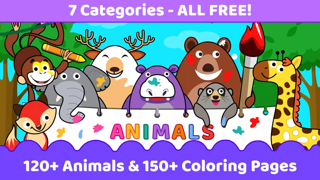 Animals for kids: Color & Draw Screenshot 0