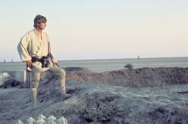 Mark Hamill como Luke Skywalker no filme original de Star Wars de 1977