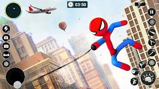 Flying Spider Rope Hero Games 스크린샷 2