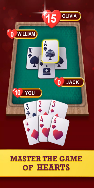 Hearts: Classic Card Game Fun Tangkapan skrin 1