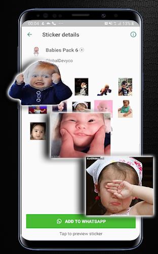 Pegatina Bebé animado Captura de pantalla 0