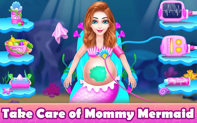 Mermaid Game: Newborn,Pregnant Schermafbeelding 1