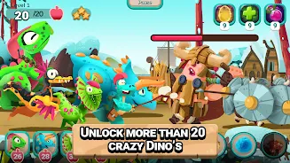 Dino Bash: Travel Through Time Ảnh chụp màn hình 1