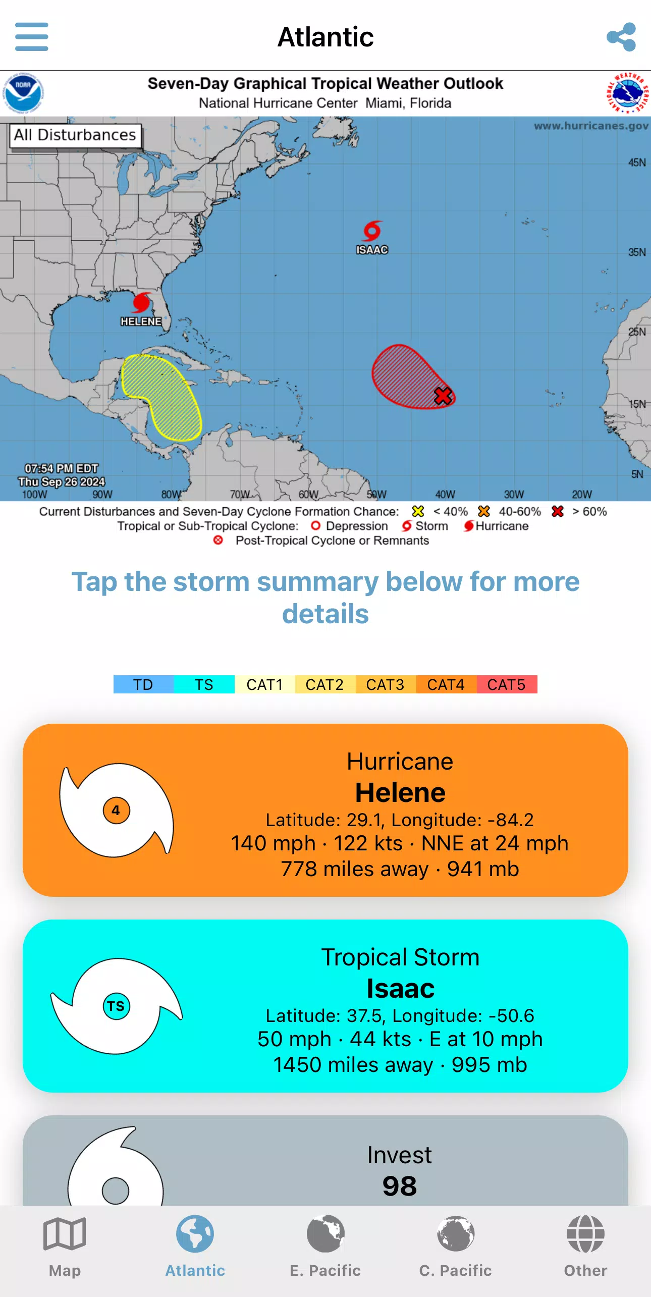 Schermata Tropical Hurricane Tracker 0