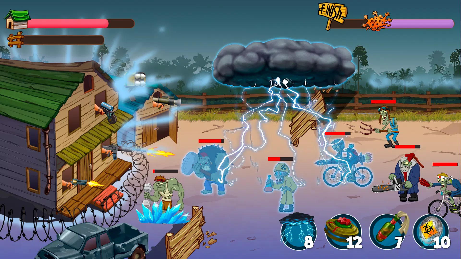 Zombie Rush Village Defense Screenshot 2