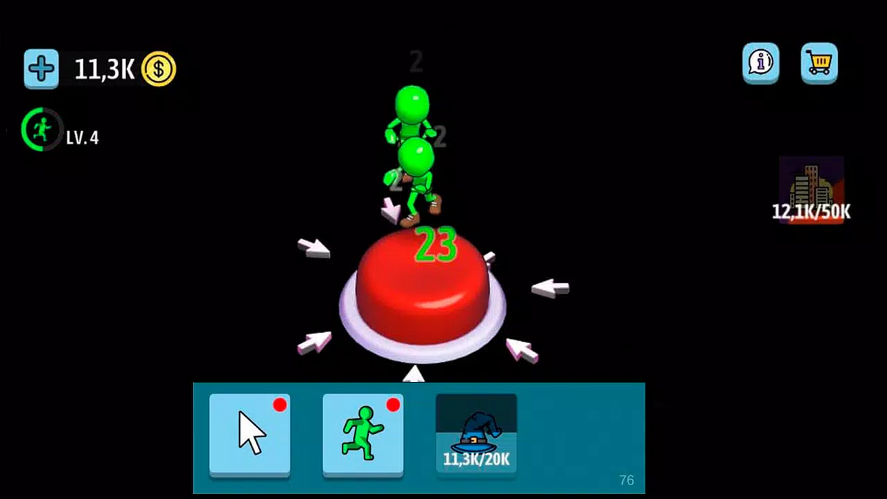 Green button: Авто кликер игра Captura de tela 1