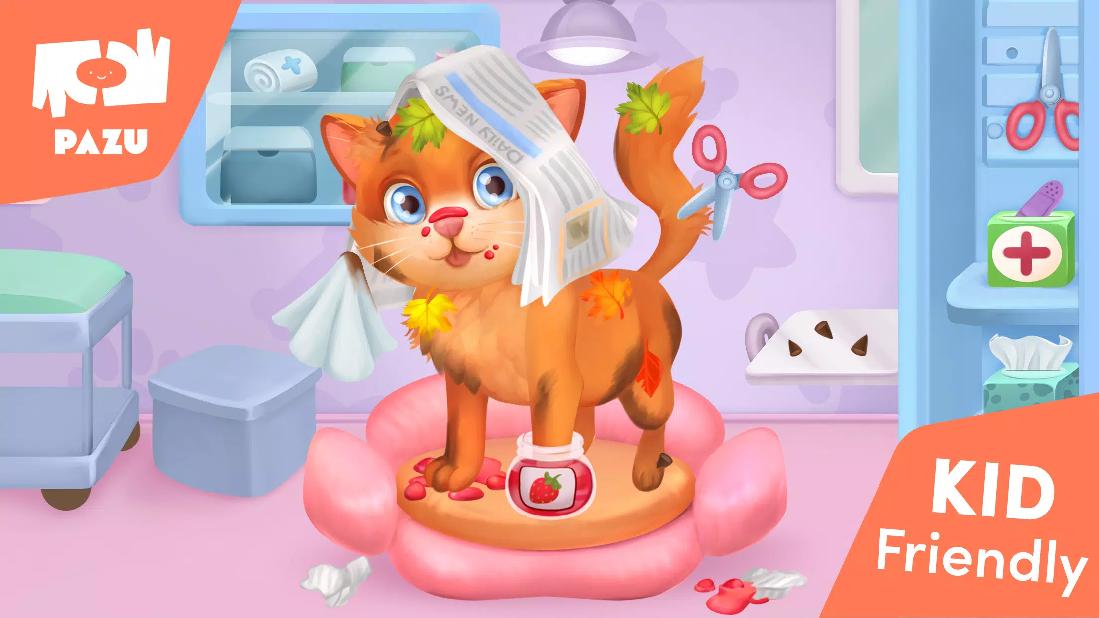 Cat game - Pet Care & Dress up Zrzut ekranu 1