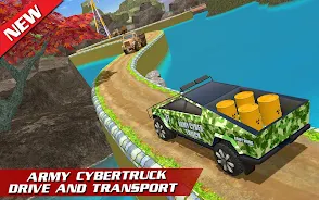 Offroad US Army Truck Driving Tangkapan skrin 0