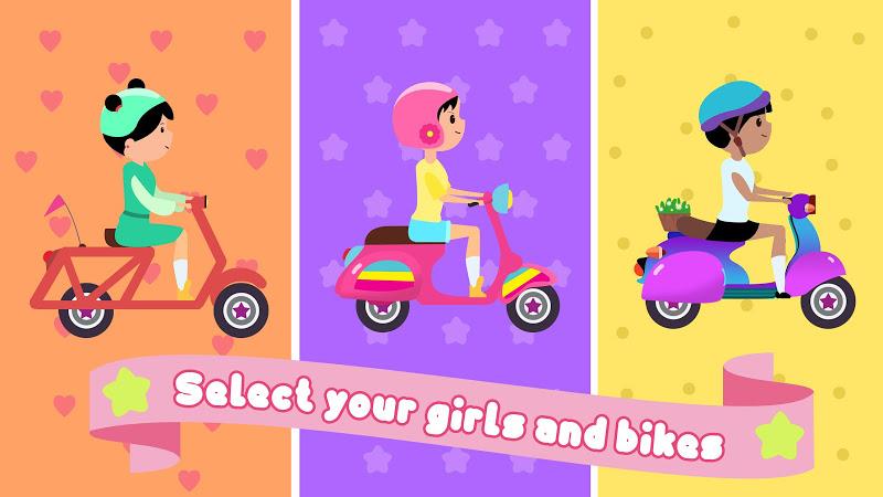 Girls run bike: Real racing 스크린샷 3