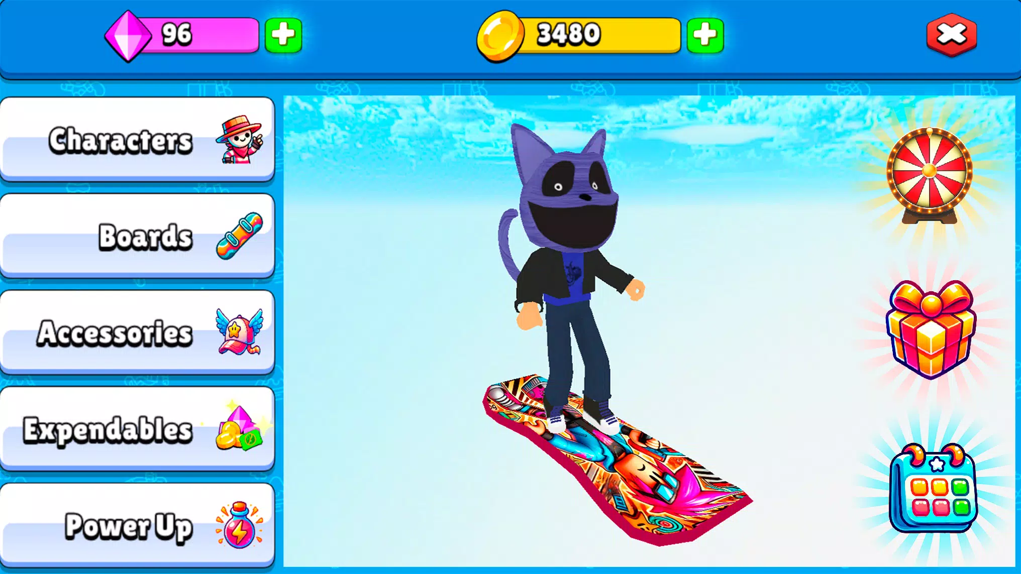 Obby Snowboard Parkour Racing Tangkapan skrin 0