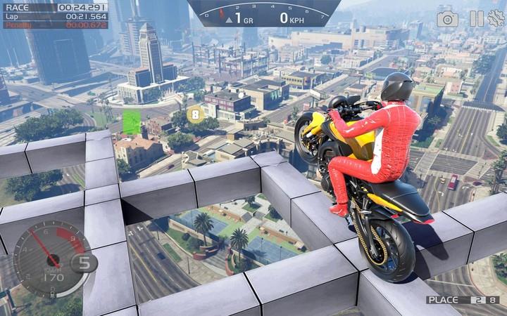 Crazy Stunt Rider GT Bike Game Zrzut ekranu 2