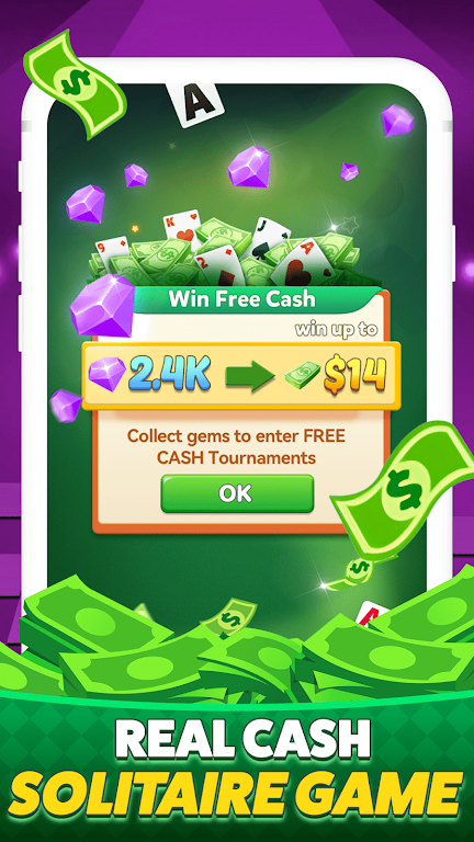 Solitaire Clash-Win Cash ဖန်သားပြင်ဓာတ်ပုံ 3