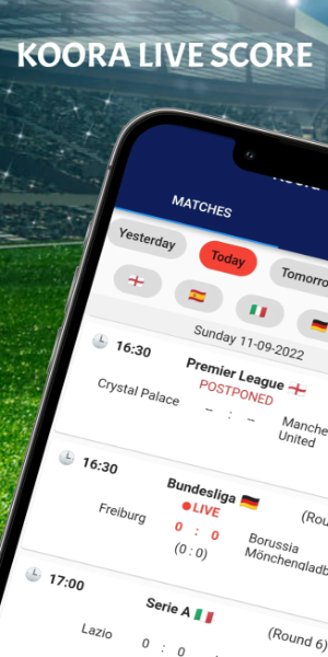 Koora Live Score Captura de pantalla 0