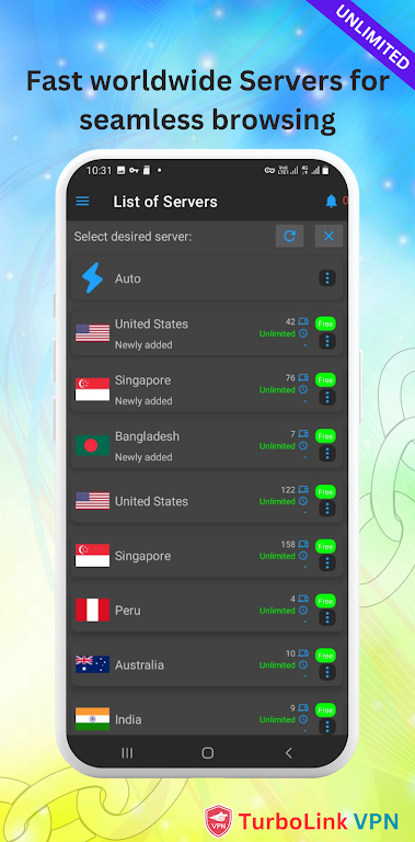 TurboLink VPN - Fast VPN Proxy Capture d'écran 1