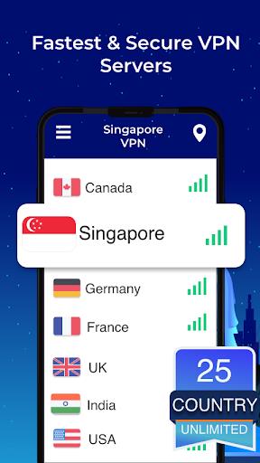 Singapore VPN - Free, Fast & Secure Schermafbeelding 1