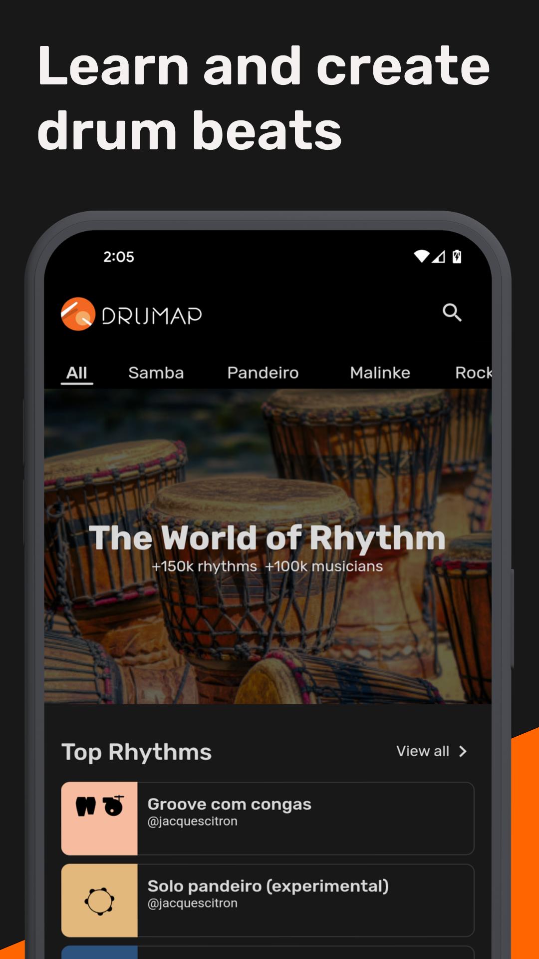 Drumap. The World of Rhythm Ekran Görüntüsü 0