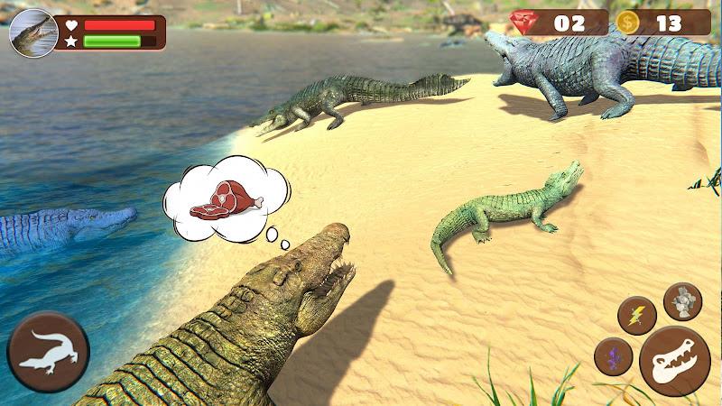 Wild Crocodile Family Sim Game 스크린샷 0