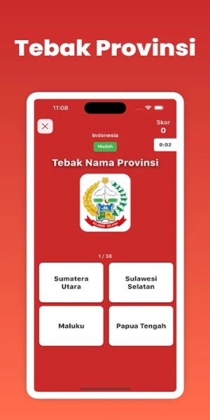 Tebak Nama Negara & Provinsi Captura de tela 2