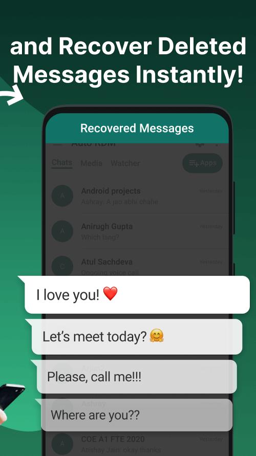 AUTO: Récupérez les messages Capture d'écran 1