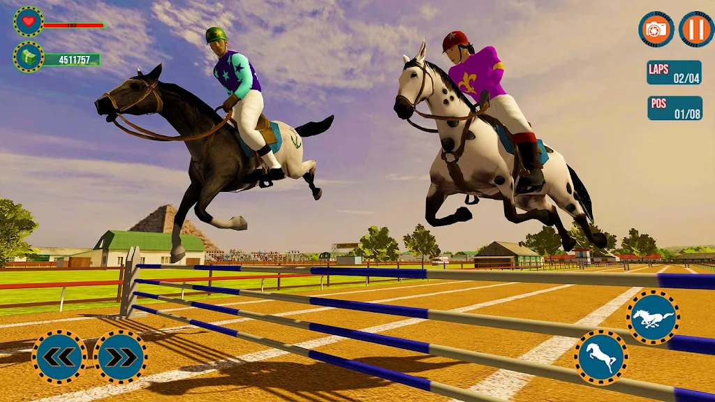 Racing Jeu d'équitation 3D Capture d'écran 0