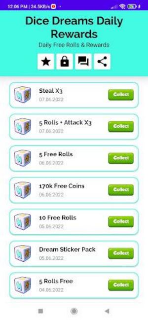 Dice Dreams Daily Rewards Capture d'écran 1