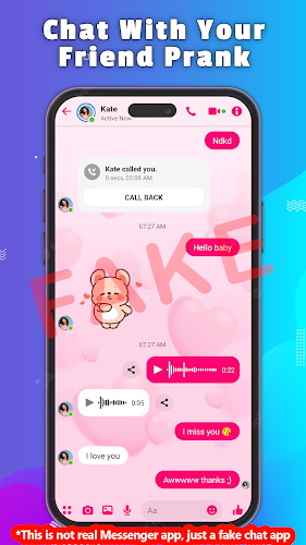 Fake Chat - Prank Message Zrzut ekranu 1
