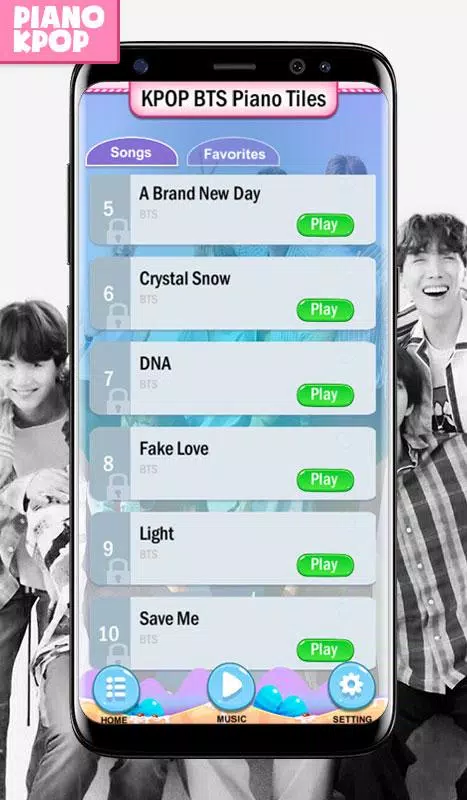 KPOP BTS Piano Magic Tiles ဖန်သားပြင်ဓာတ်ပုံ 2