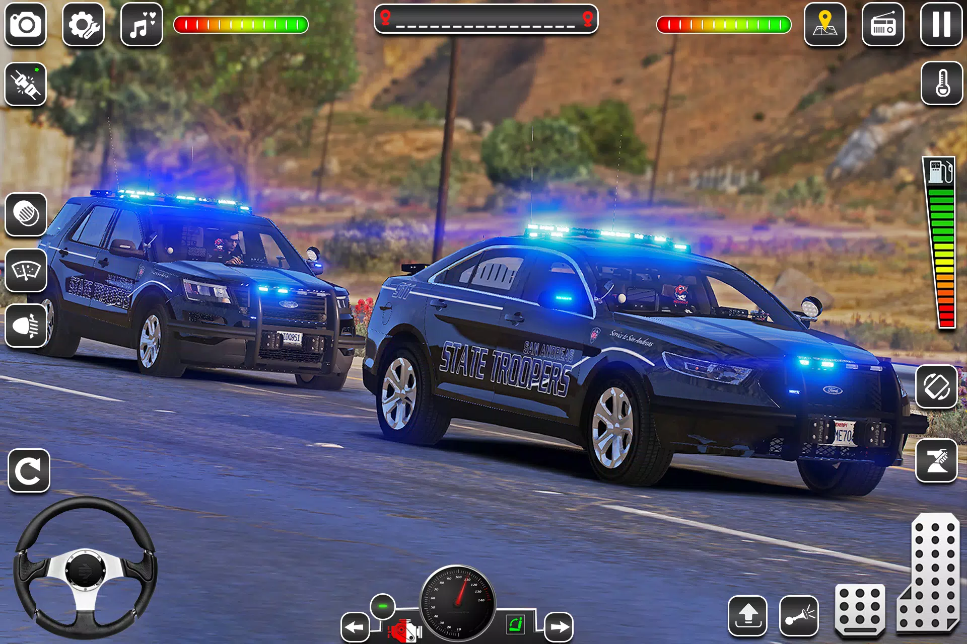 US Police Car Chase Game 3D Captura de pantalla 1