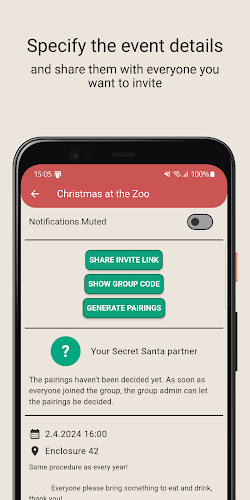 Secret Santa Helper App ဖန်သားပြင်ဓာတ်ပုံ 0