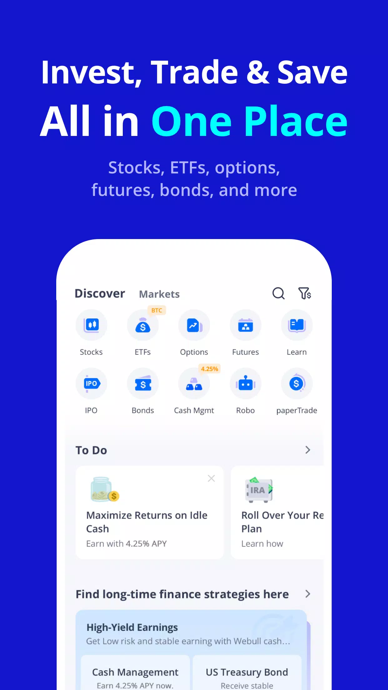 Webull: Investing & Trading Screenshot 1