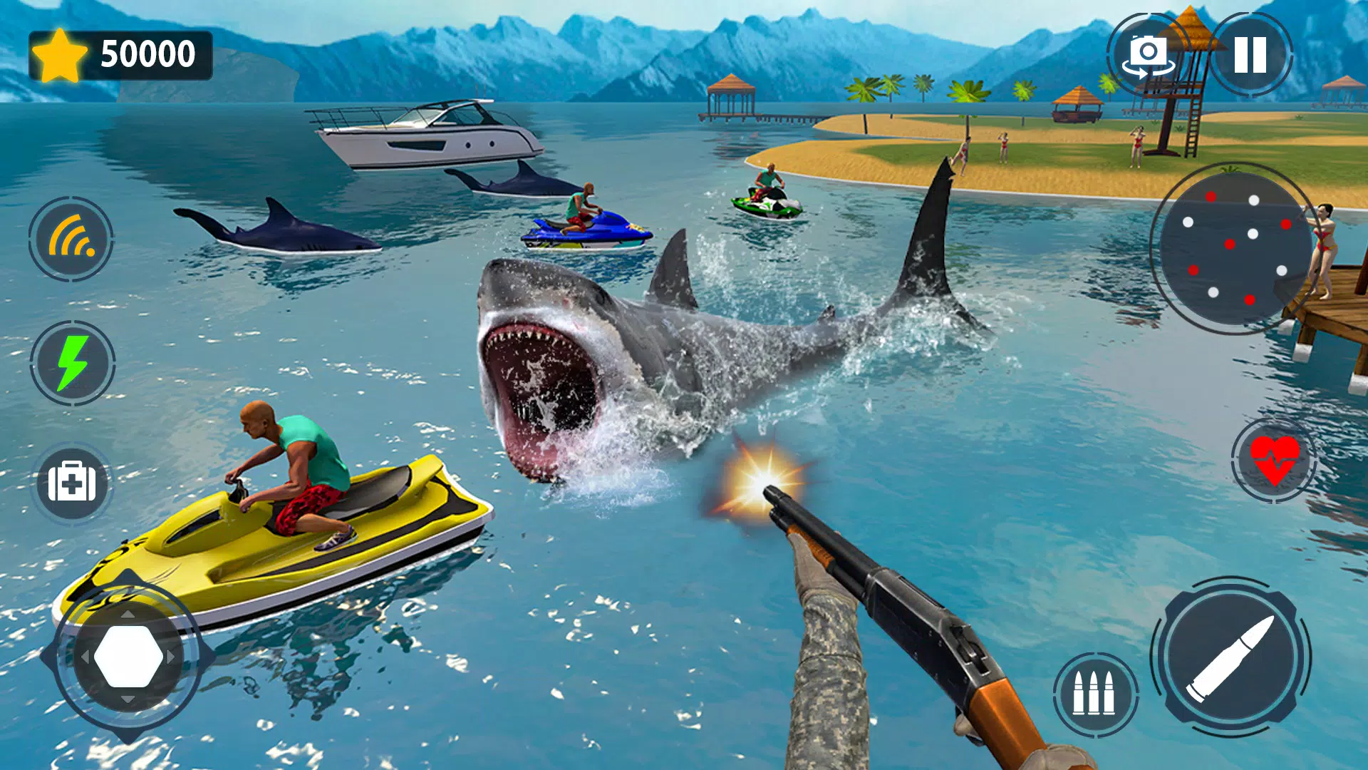 Shark Games & Fish Hunting 스크린샷 2