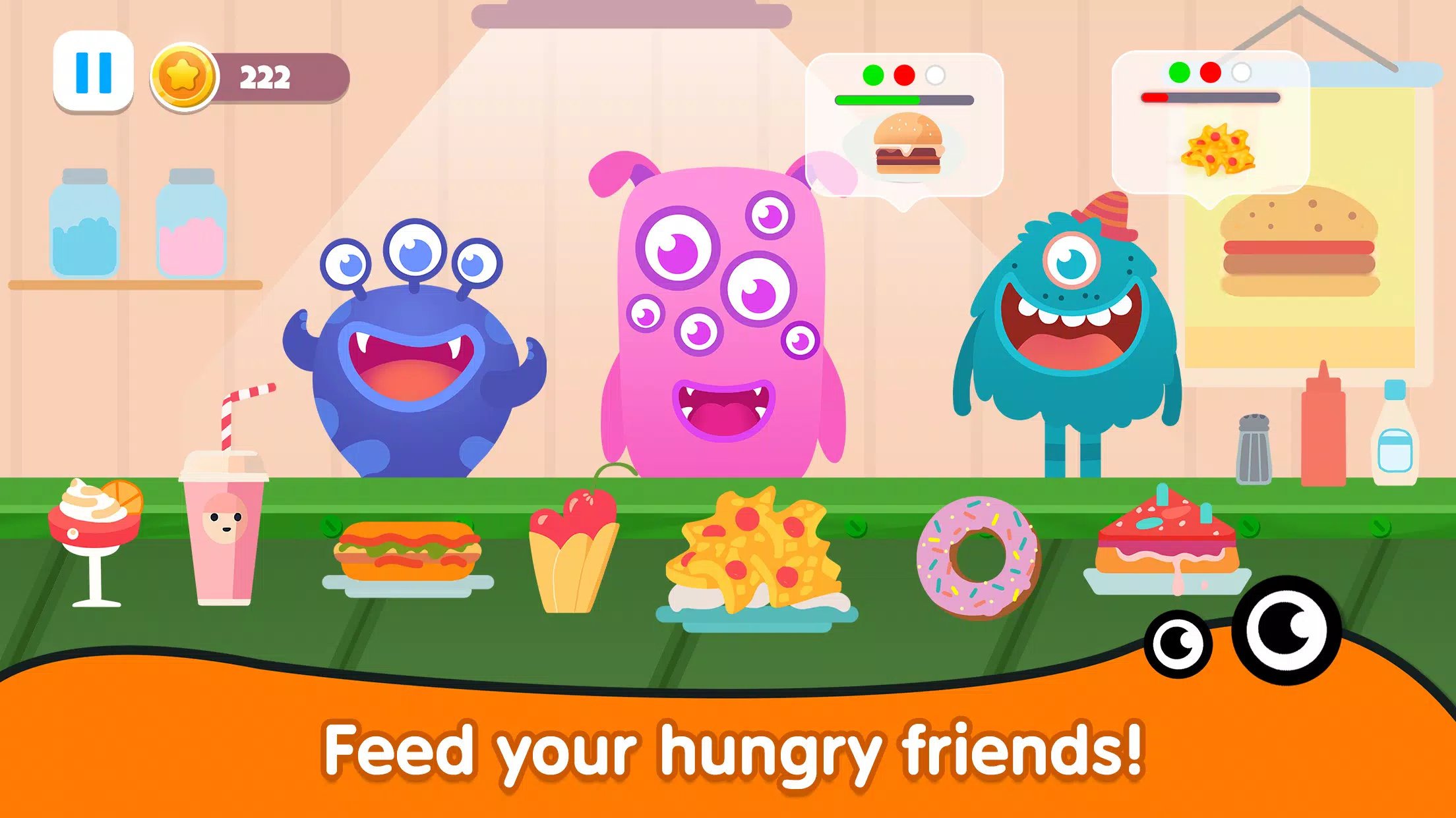 Kitchen monster games for kids Captura de pantalla 0