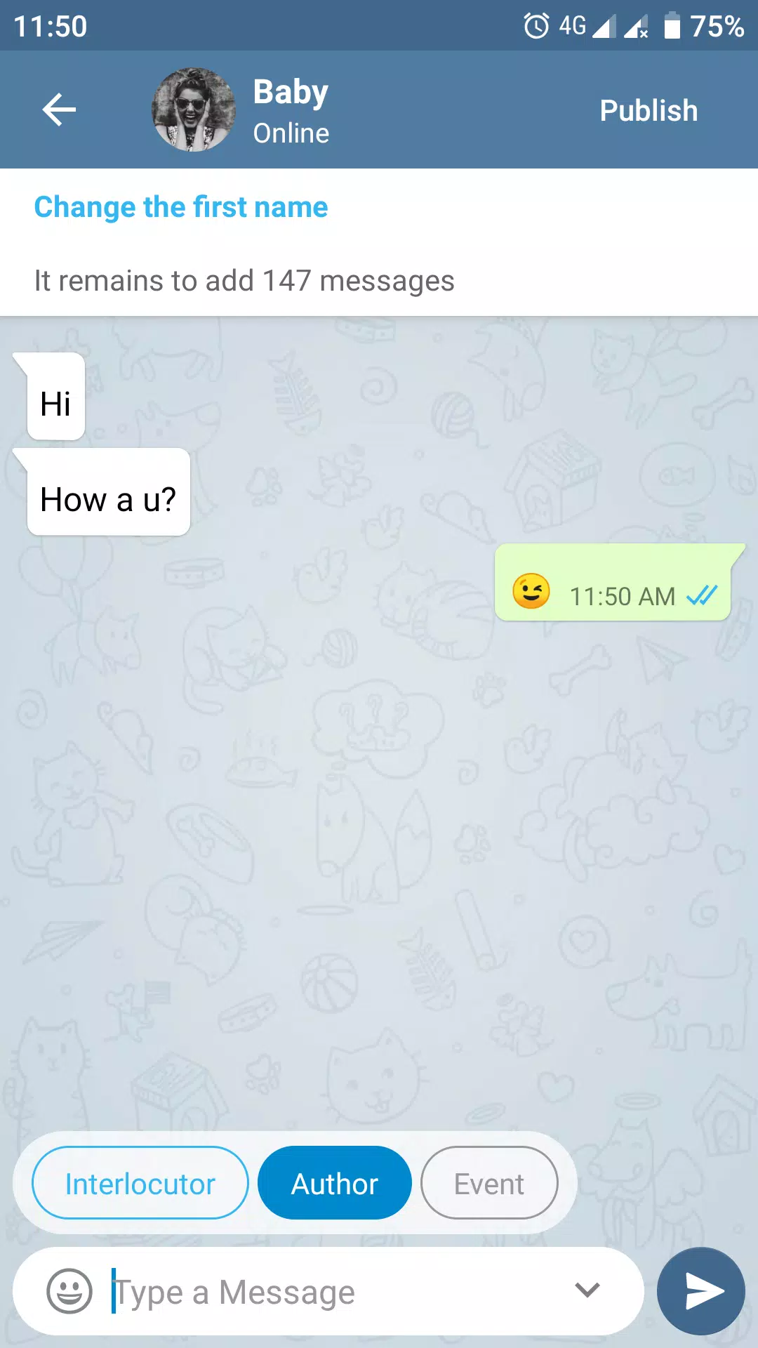 Fake Chat Story Messenger Captura de tela 3