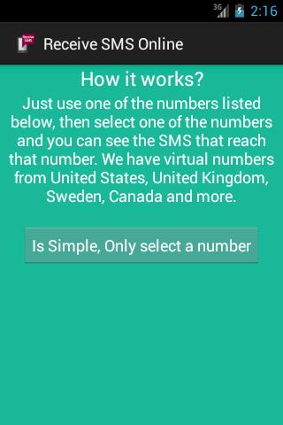 Receive SMS Online Screenshot 3