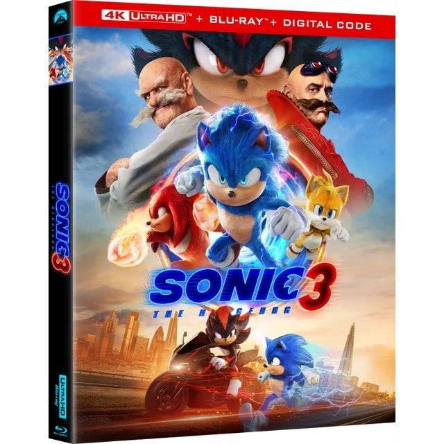 Sonic the Hedgehog 3 4K UHD, Blu-Ray, and Digital