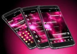 SMS Messages GlassNebula Theme 스크린샷 0